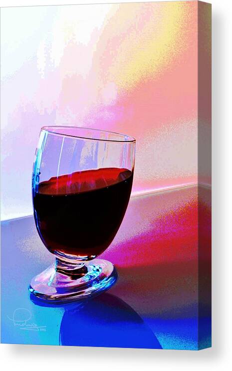 Cafe Art Canvas Print featuring the photograph Tipsy by Ludwig Keck