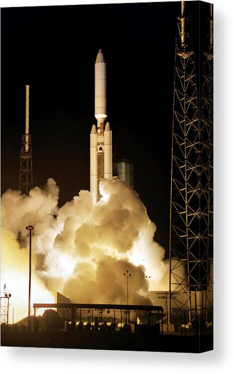 Astronomy Canvas Print featuring the photograph Titan Ivb Launch by Science Source