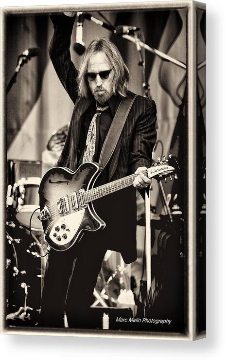 Tom Petty Canvas Print featuring the photograph Tom Petty by Marc Malin