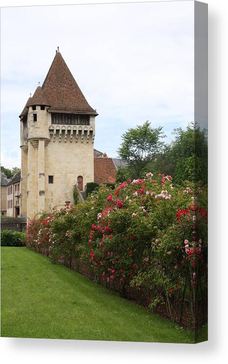 Town Gate Canvas Print featuring the photograph Town Gate - Nevers by Christiane Schulze Art And Photography