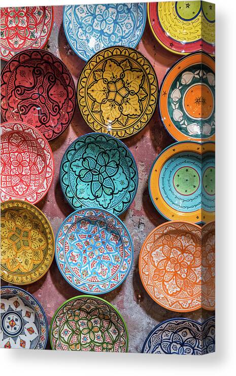 Art Canvas Print featuring the photograph Traditional Ceramic Moroccan by Guyberresfordphotography