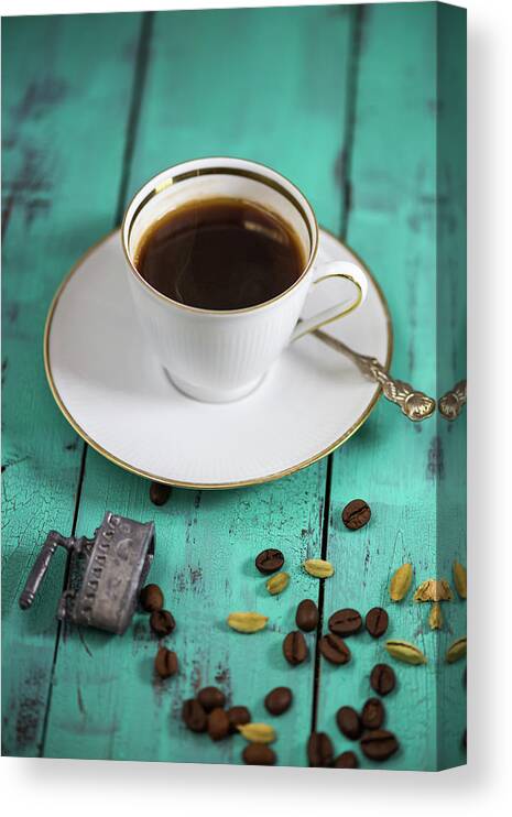 Spoon Canvas Print featuring the photograph Turkish Coffee by Cristians.ro