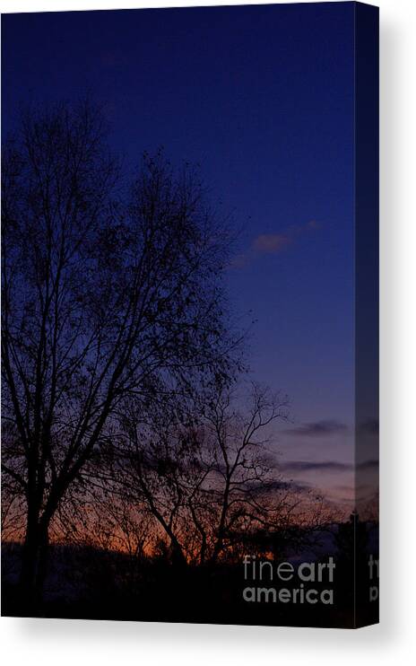Twilight Canvas Print featuring the photograph Twilight Crack of Dawn by Dave Bosse