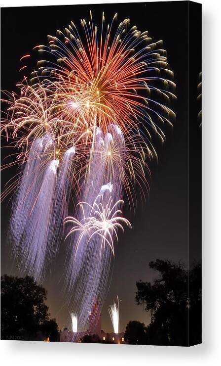 Fireworks Canvas Print featuring the photograph Twilight Jellyfish by Kevin Munro