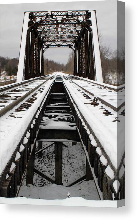 Nov 27 12- Canvas Print featuring the photograph Two Lane Track by Jennifer Robin