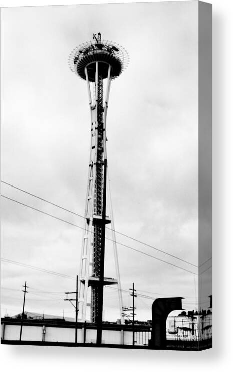 Space Needle Canvas Print featuring the photograph Under Construction by Benjamin Yeager