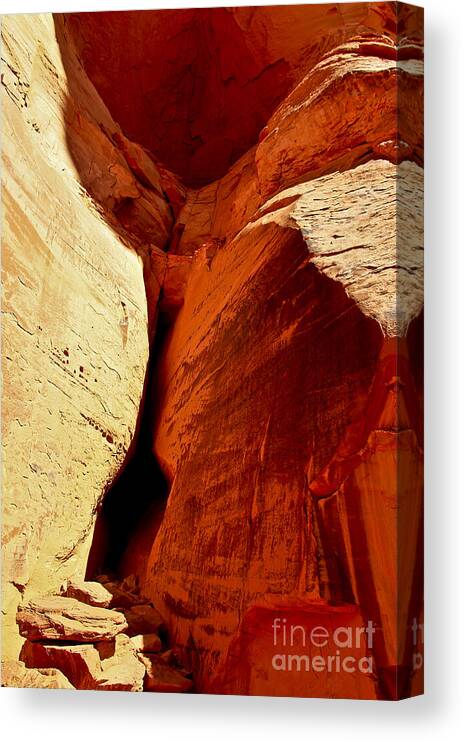 Arizona Canvas Print featuring the photograph Undulating Slot by Kathy McClure