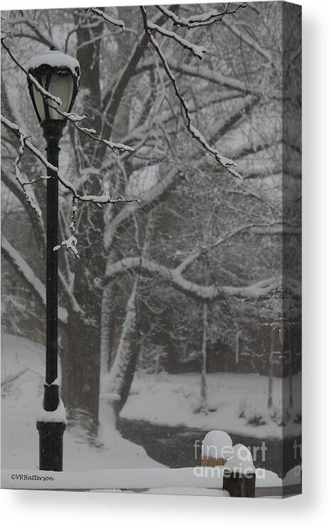 Winter Canvas Print featuring the photograph Unlit by Veronica Batterson