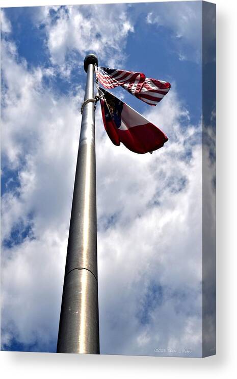 Flags Canvas Print featuring the photograph Up the Flag Pole by Tara Potts