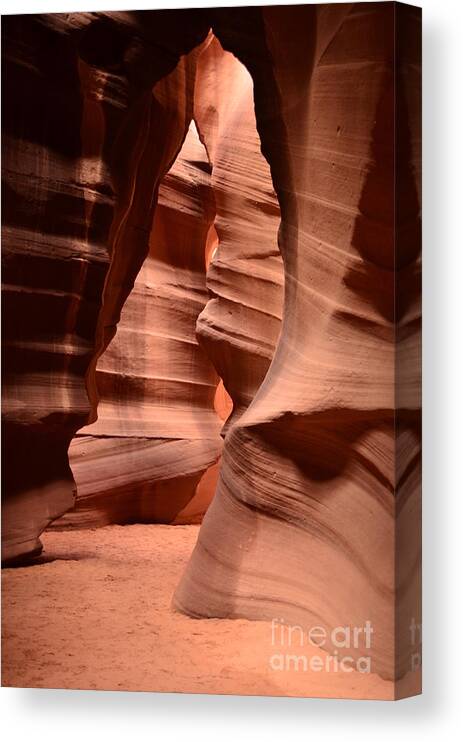 Slot Canyon Canvas Print featuring the photograph Upper Antelope Canyon in Arizona by DejaVu Designs