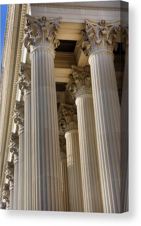 Kg Canvas Print featuring the photograph US Archive Columns by KG Thienemann