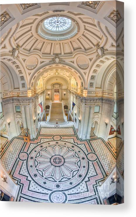 Clarence Holmes Canvas Print featuring the photograph US Naval Academy Bancroft Hall III by Clarence Holmes