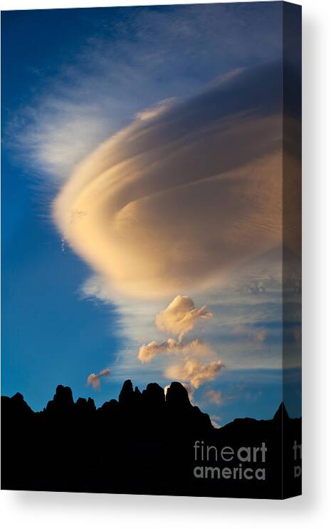 Clouds Canvas Print featuring the photograph Vertical Wave by Mimi Ditchie