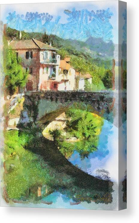 Vessalico Canvas Print featuring the photograph VESSALICO view by Enrico Pelos