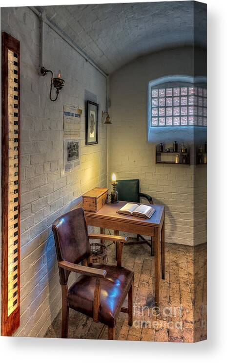 1654 Canvas Print featuring the photograph Victorian Jail Office by Adrian Evans