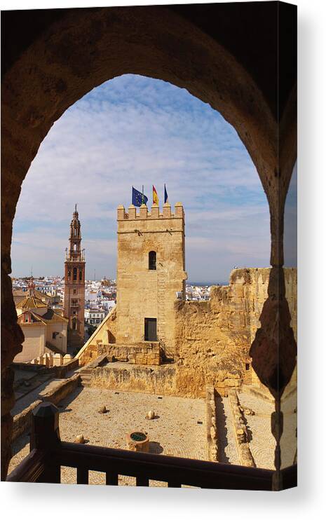 Arch Canvas Print featuring the photograph View Through Arabic Horseshoe Shaped by Ken Welsh / Design Pics
