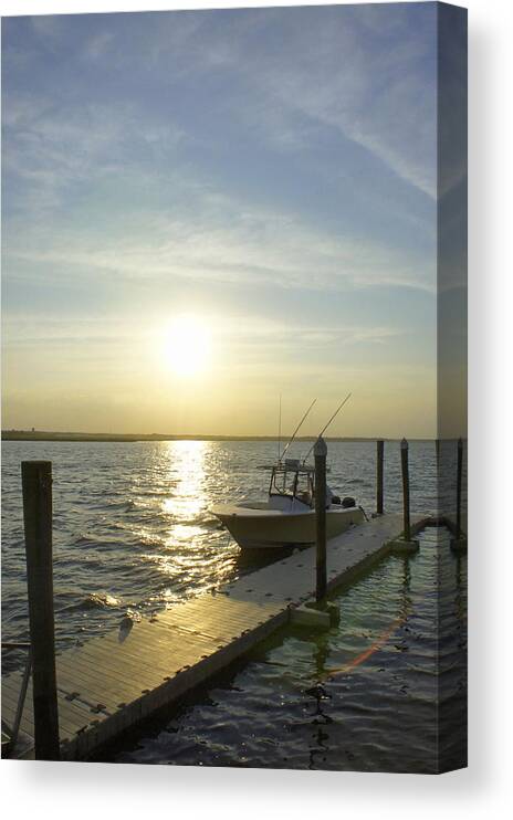 St. Augustine Canvas Print featuring the photograph Vilano Beach Sunset by Laurie Perry
