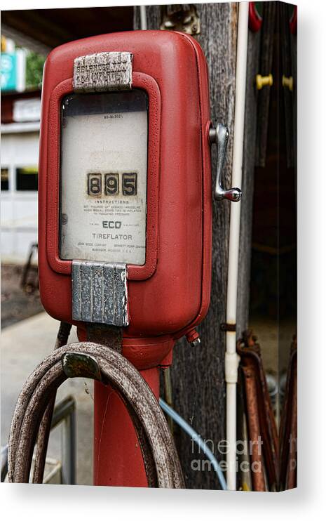 Vintage Gas Station Air Pump 1 Canvas Print / Canvas Art By Paul Ward -  Pixels