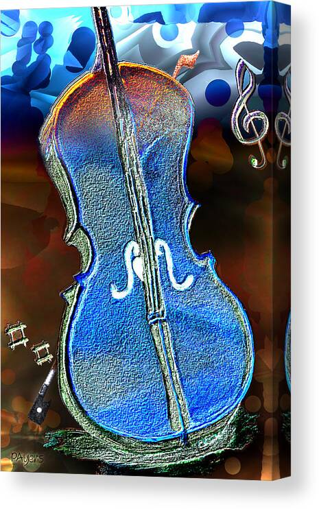 Watercolor Canvas Print featuring the painting Violin Solo by Paula Ayers