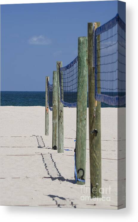 Volleyball Canvas Print featuring the photograph Volleyball Anyone by Judy Wolinsky