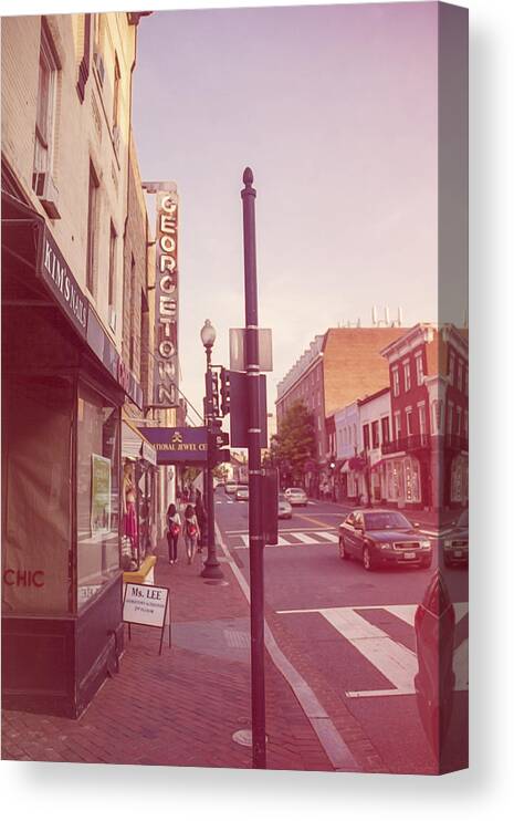 Georgetown Canvas Print featuring the photograph Walking in Georgetown by Nicola Nobile