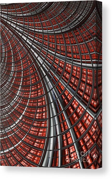 Warp Core Abstract Canvas Print featuring the digital art Warp Core by John Edwards