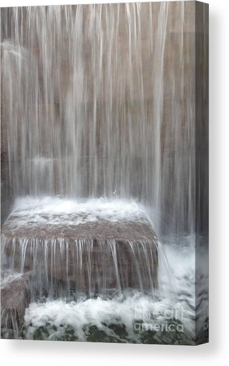 Cascade Canvas Print featuring the photograph Waterfall at the FDR Memorial in Washington DC by William Kuta