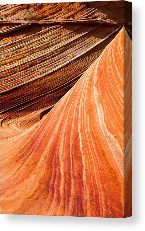 Wave Lines Canvas Print featuring the photograph Wave Lines by Chad Dutson