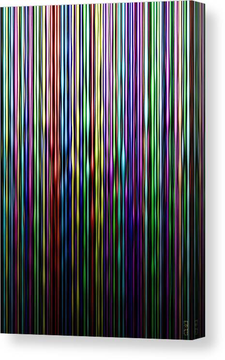 Lines Canvas Print featuring the digital art Waxy Lines by Matthew Lindley