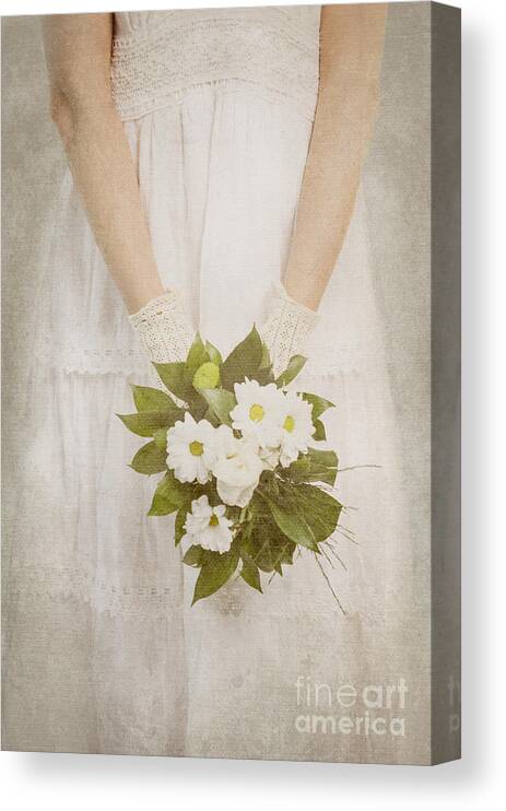 Wedding Canvas Print featuring the photograph Wedding Bouquet by Jelena Jovanovic