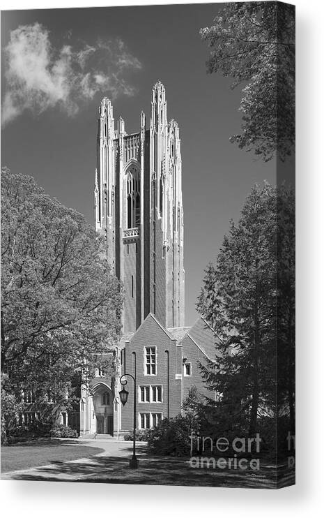 Green Hall Canvas Print featuring the photograph Wellesley College Green Hall by University Icons