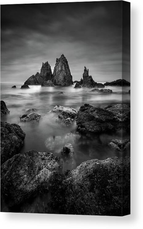 Landscape Canvas Print featuring the photograph When Water Is Still by Joshua Zhang