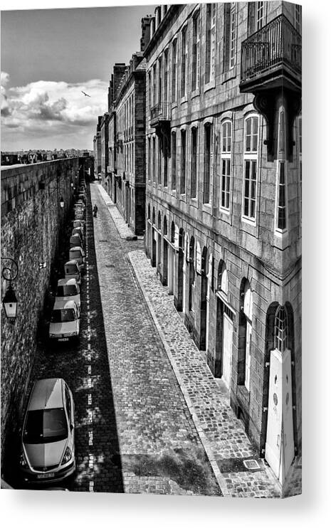 St Malo Canvas Print featuring the photograph Where's my car? by Nigel R Bell