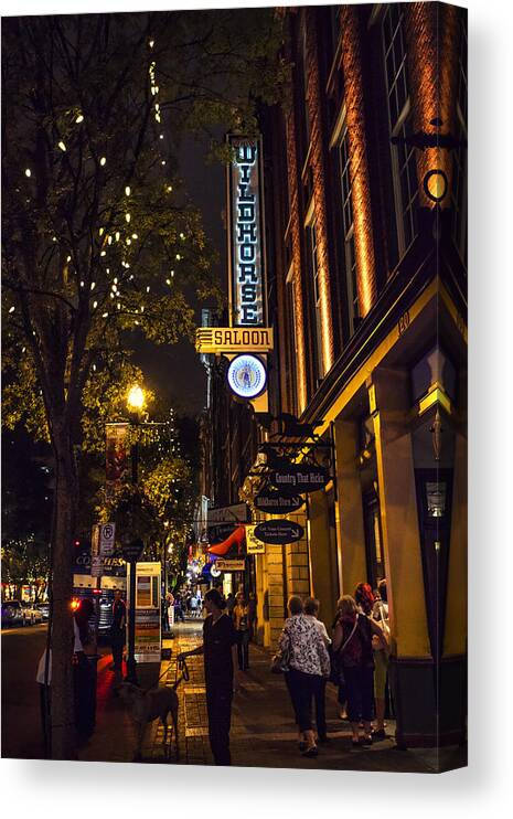 Wildhorse Saloon Canvas Print featuring the photograph Wildhorse Saloon by Diana Powell