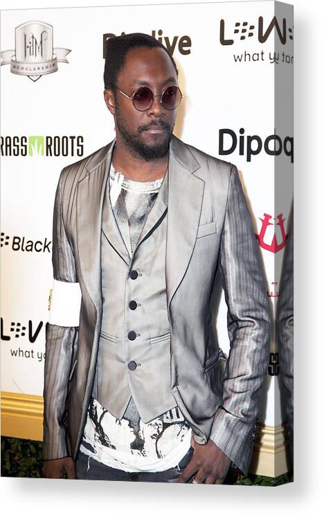 Will.i.am Canvas Print featuring the photograph Will.i.am by Hugh Smith