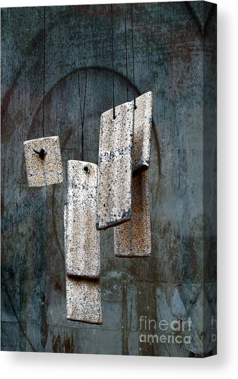 Textures Canvas Print featuring the photograph Wind Chimes by Ellen Cotton