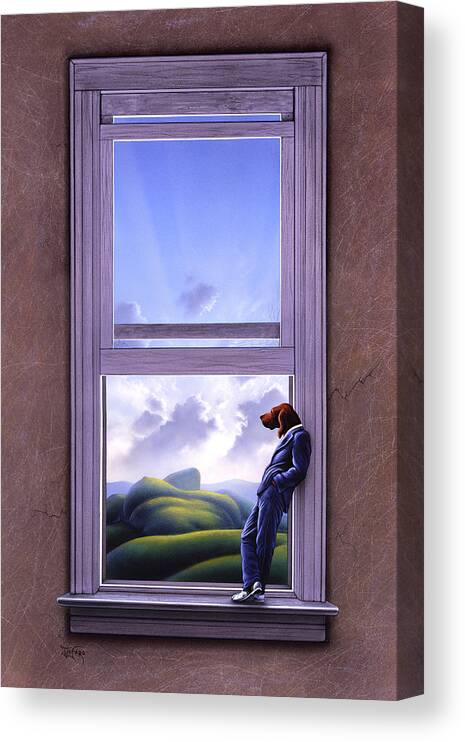 Surreal Canvas Print featuring the painting Window of Dreams by Jerry LoFaro