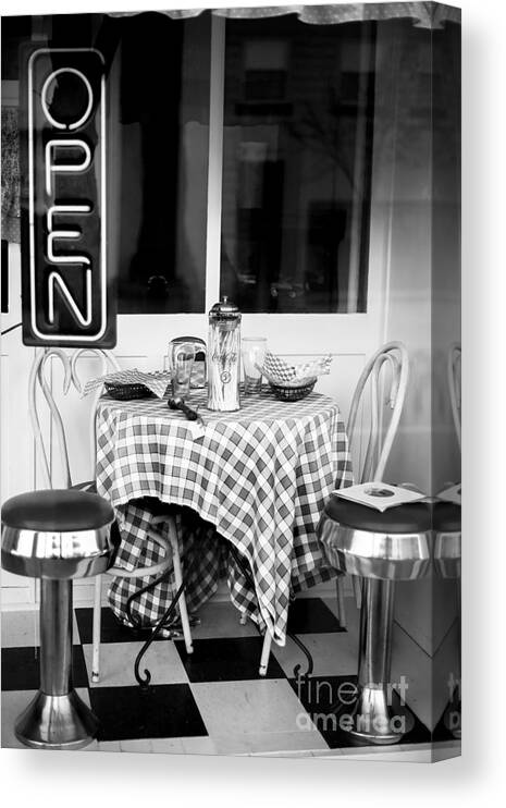 B&w Canvas Print featuring the photograph Window Seat by Randall Cogle