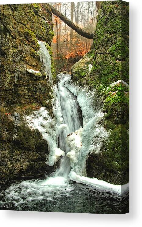 Winter Canvas Print featuring the photograph Winter Falls by Karol Livote