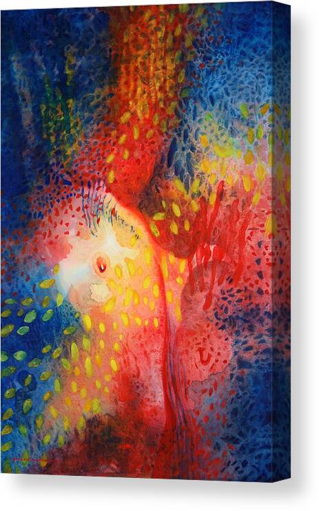 Abstract Canvas Print featuring the painting World Within by Lynda Hoffman-Snodgrass