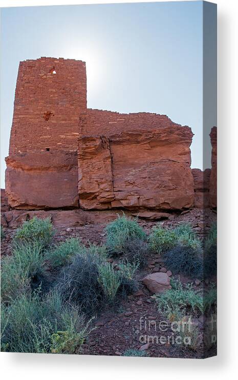 Arizona Canvas Print featuring the photograph Wukoki Pueblo Wupatki National Monument by Fred Stearns