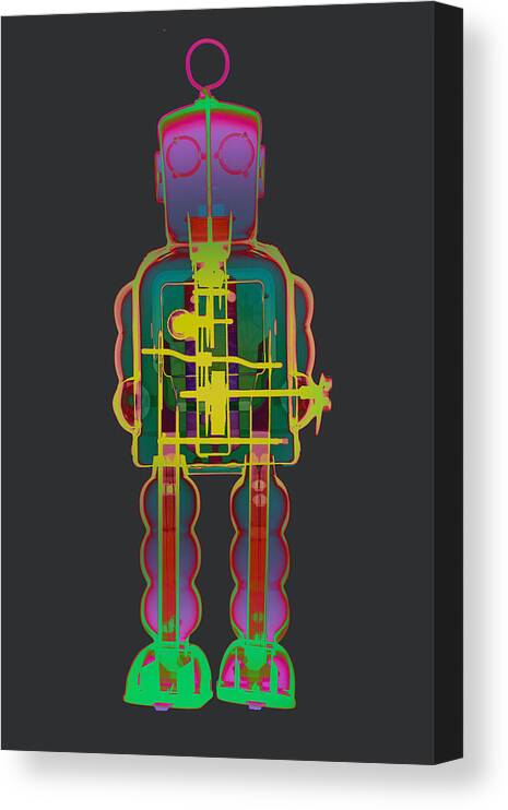 X-ray Art Canvas Print featuring the photograph X-ray Robot With Gogs No.1 by Roy Livingston
