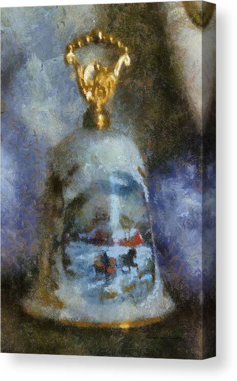 Bell Canvas Print featuring the photograph Xmas Bell 02 Photo Art by Thomas Woolworth