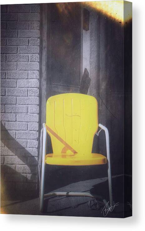 Chair Canvas Print featuring the photograph Yellow Chair by Brian Lea