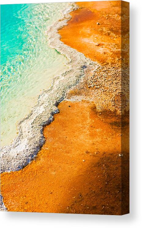 Yellowstone National Park Canvas Print featuring the photograph Yellowstone Abstract by Sebastian Musial