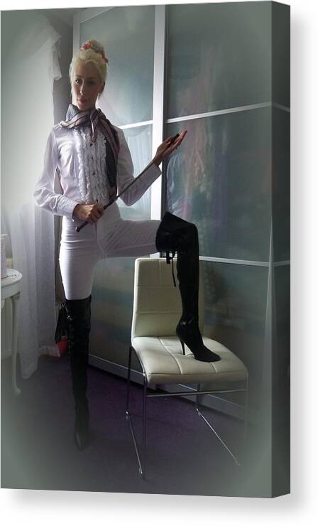 Dominatrix Canvas Print featuring the photograph You Naughty Boy by Asa Jones