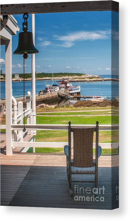 Isles Of Shoals Canvas Print featuring the photograph You will come back you will come back by Scott Thorp