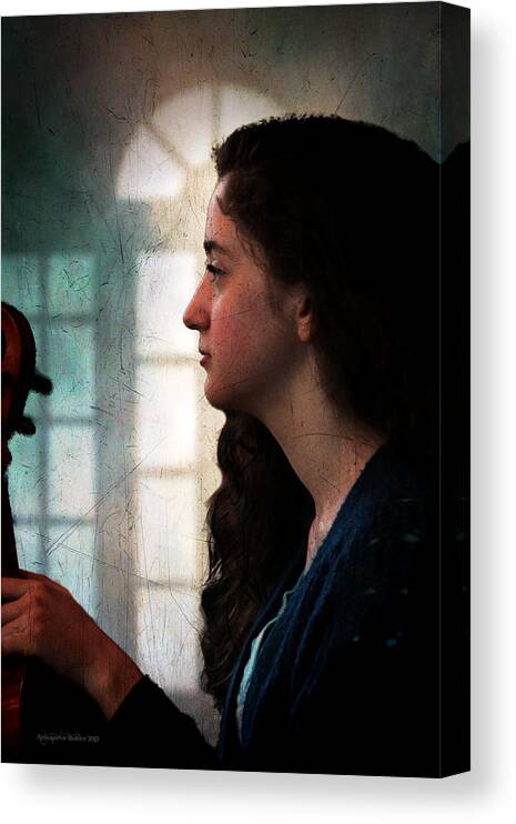 Violin Player Canvas Print featuring the photograph Young Musicians Impression #46 by Aleksander Rotner