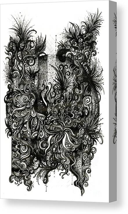 Ball Canvas Print featuring the drawing Doodle 68 of 110 #1 by Danielle Scott