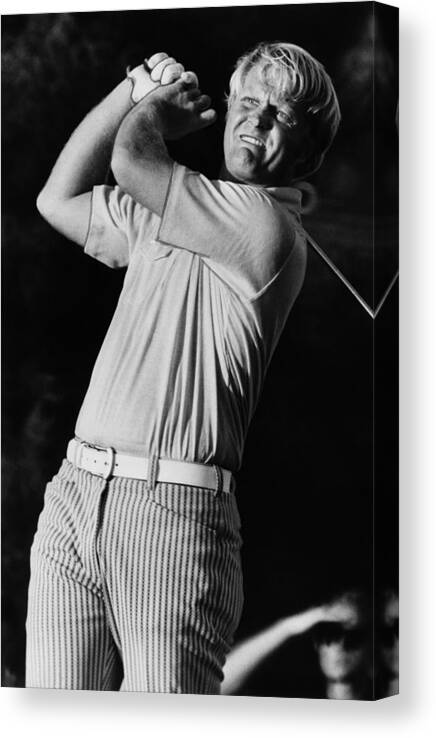 1970s Canvas Print featuring the photograph Golf Pro Jack Nicklaus, C. 1970s #1 by Everett